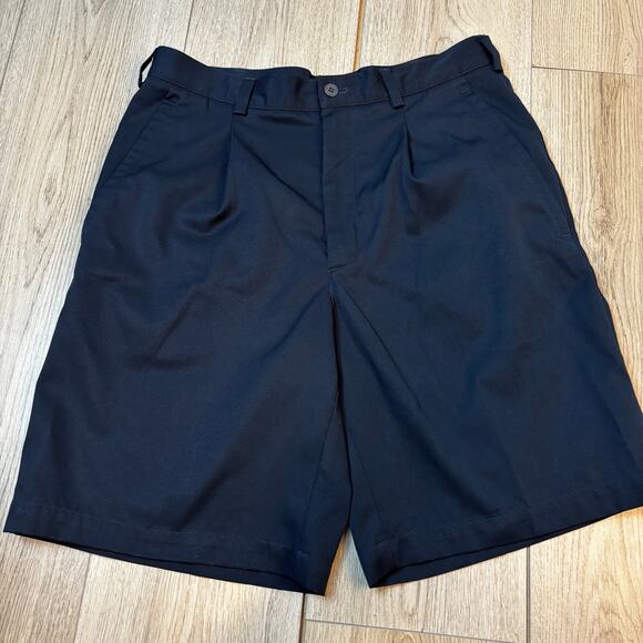 Nike Golf Dri Fit Dark Navy Trouser Shorts Size 32 Medium - Picture 1 of 7